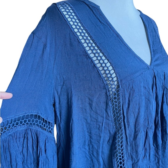 Free People babydoll crochet inset swing tunic - Picture 7 of 13